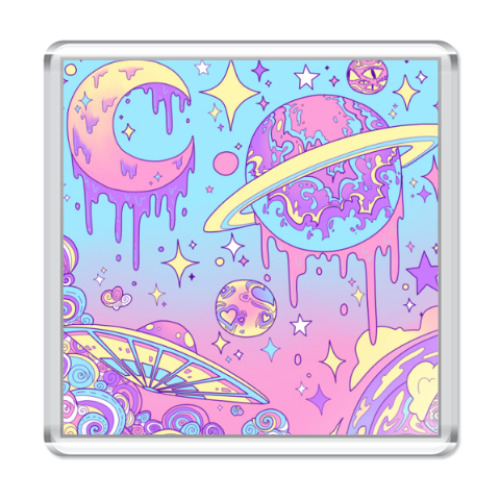 Магнит с принтом Космос