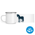 Кружка металлическая белая (круговая запечатка)