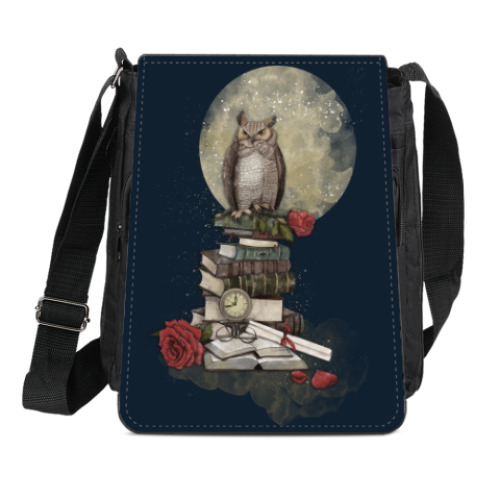 Сумка-планшет Мудрая сова и книги