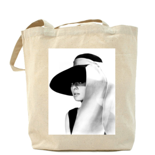 Сумка шоппер с принтом Одри Хепберн