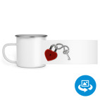 Кружка металлическая белая (круговая запечатка)