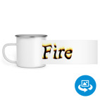 Кружка металлическая белая (круговая запечатка)