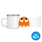 Кружка металлическая белая (круговая запечатка)