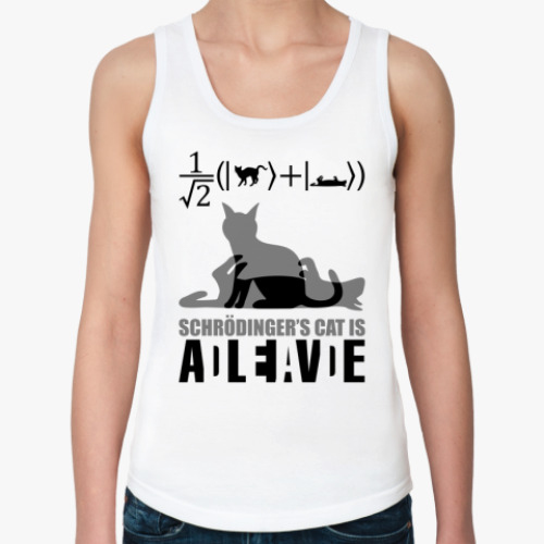 Женская майка Котэ Шрёдингера