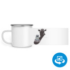 Кружка металлическая белая (круговая запечатка)