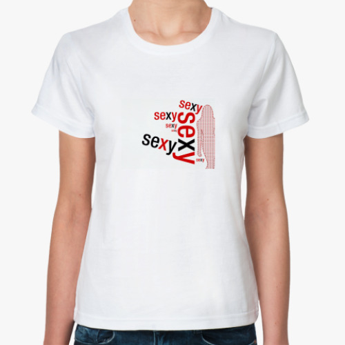 Классическая футболка с принтом Sexy