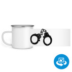 Кружка металлическая белая (круговая запечатка)