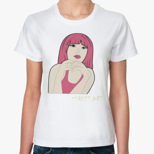 Классическая футболка с принтом Street art