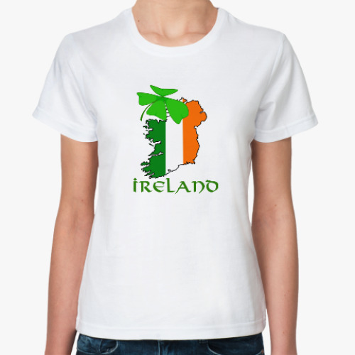 Классическая футболка Ireland Happy Shamrock