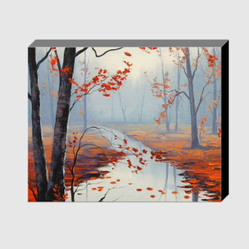 Холст 'Осенний ручей'