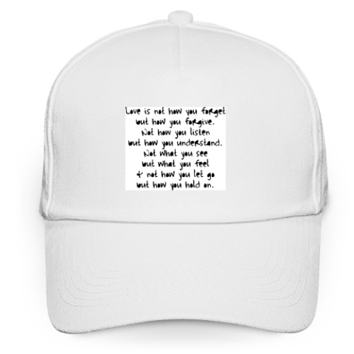 Кепка бейсболка с принтом What is Love?