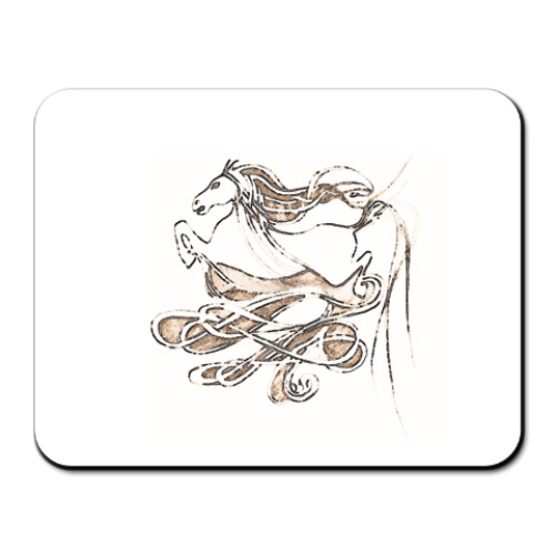 Коврик для мыши с принтом конь