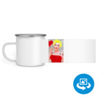 Кружка металлическая белая (круговая запечатка)