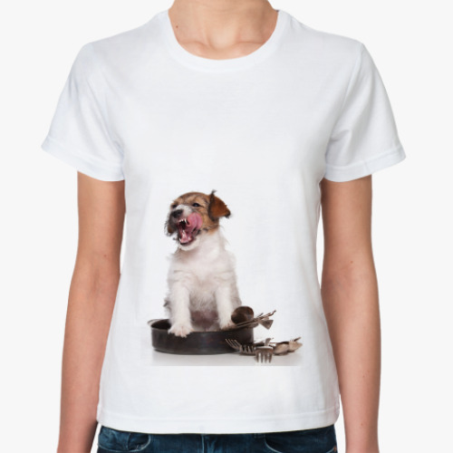 Классическая футболка Щенки,щенята и собаки