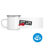 Кружка металлическая белая (круговая запечатка)