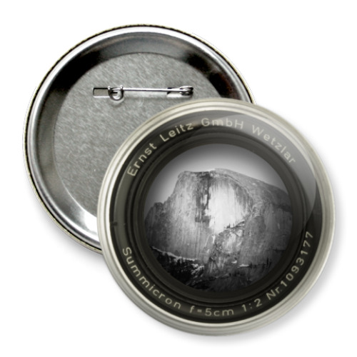 Значок 75мм с принтом Объектив