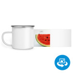 Кружка металлическая белая (круговая запечатка)