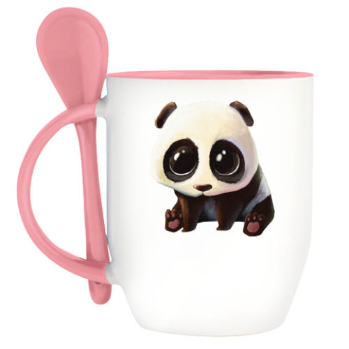 Кружка с ложкой панда (Panda)