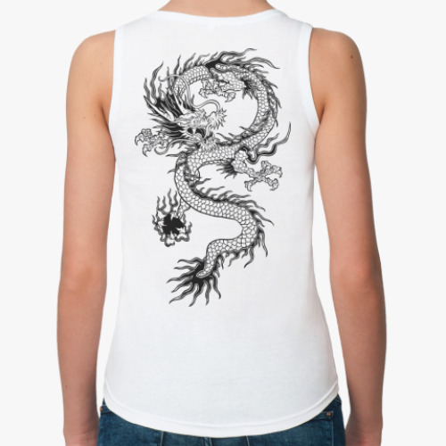 Женская майка с принтом Дракон