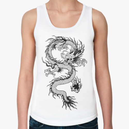 Женская майка с принтом Дракон