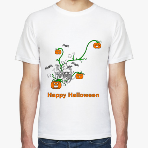 Футболка с принтом Happy Halloween
