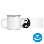 Кружка металлическая белая (круговая запечатка)