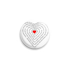 Значок 25 мм Сердце