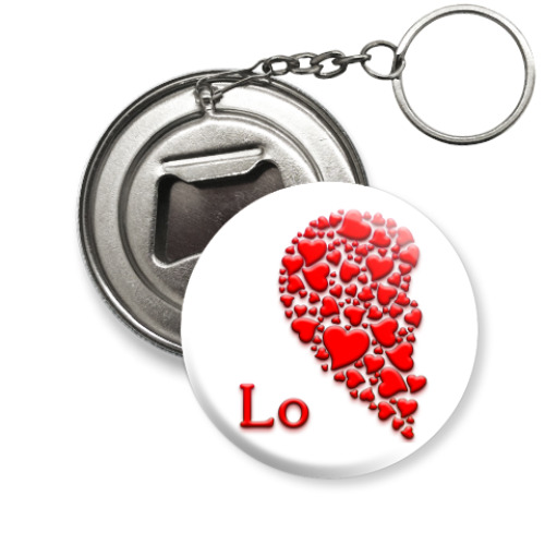 Брелок-открывашка Половинка Сердца