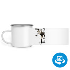 Кружка металлическая белая (круговая запечатка)