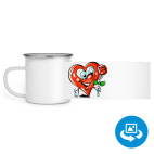 Кружка металлическая белая (круговая запечатка)