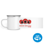 Кружка металлическая белая (круговая запечатка)