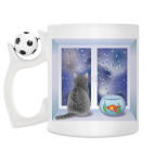 Кружка с футбольным мячиком