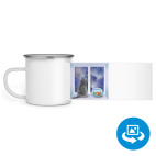 Кружка металлическая белая (круговая запечатка)