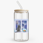 Банка с бамбуковой крышкой