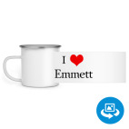 Кружка металлическая белая (круговая запечатка)