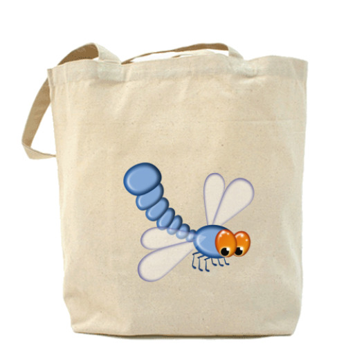 Сумка шоппер с принтом Стрекозка