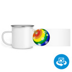 Кружка металлическая белая (круговая запечатка)