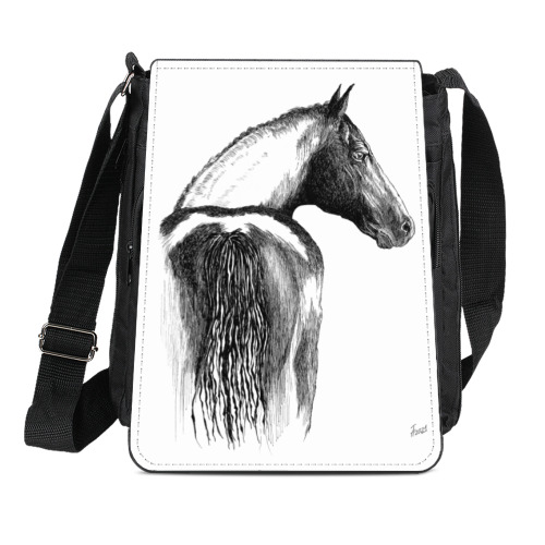 Сумка-планшет с принтом Конь