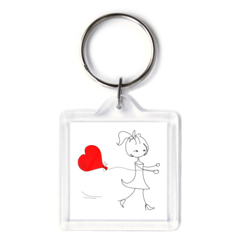 Брелок с принтом  Влюбленные люди