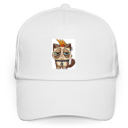 Кепка / бейсболка, белая (печать) Кот Тард (Grumpy Cat) неформал