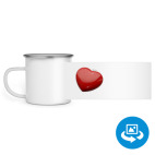 Кружка металлическая белая (круговая запечатка)