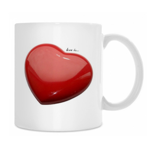 Кружка с принтом Love is...