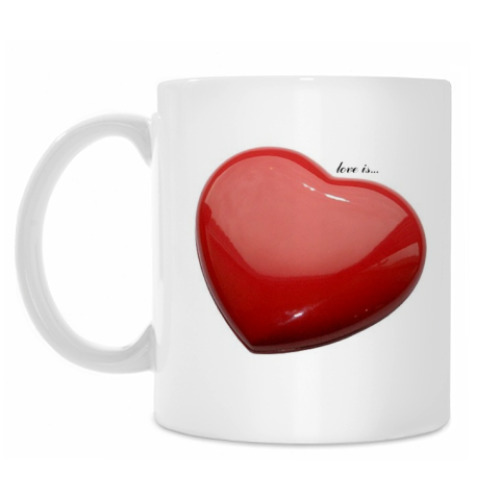 Кружка с принтом Love is...