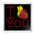 Магнит 6.5 x 6.5 см I Love You