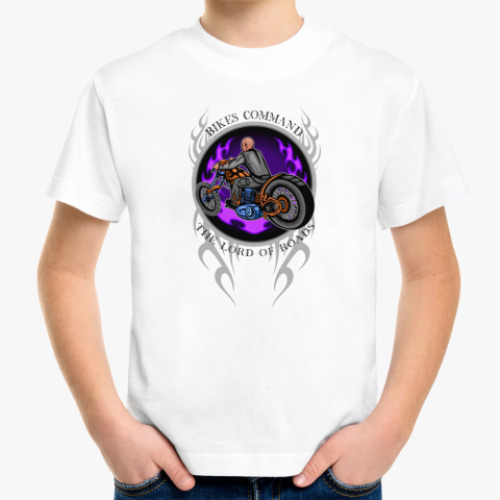 Детская футболка с принтом Biker
