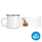 Кружка металлическая белая (круговая запечатка)