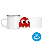 Кружка металлическая белая (круговая запечатка)