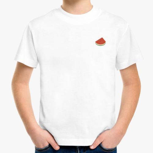 Детская футболка с принтом Иллюстрация яркого и сочного кусочка арбуза
