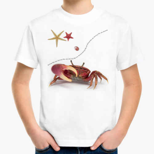 Детская футболка с принтом Крабик