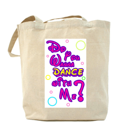 Сумка шоппер с принтом Dance with me!